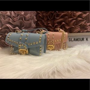 Half clear hand/crossbody purse